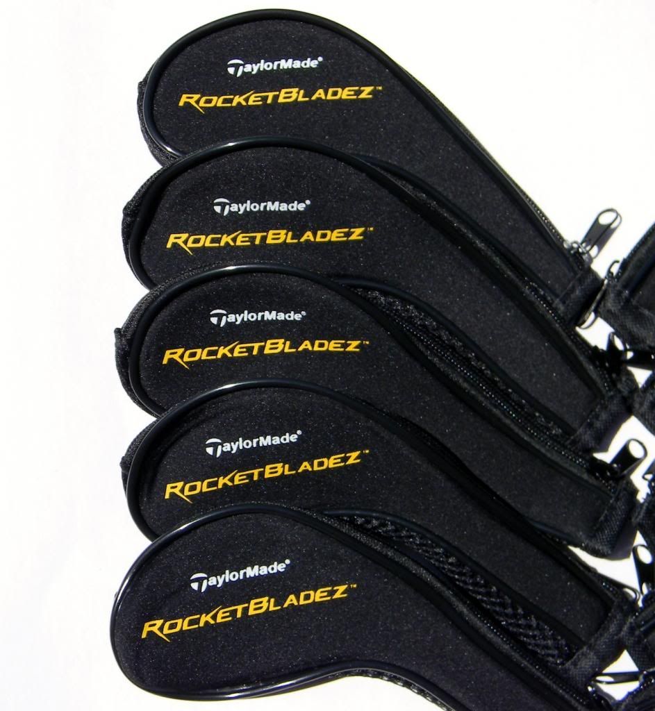 10 Zippered 4LW TaylorMade RocketBladez Black Iron Covers New Golf