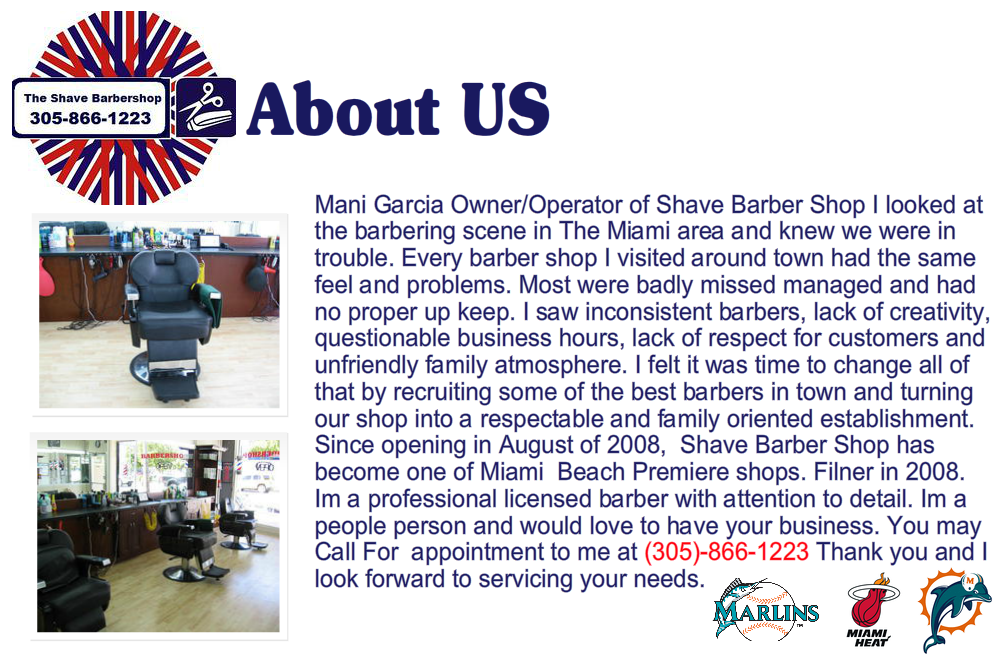 About US - Miami Beach Barbershop